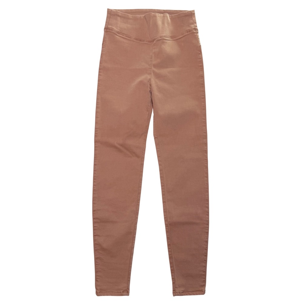 New High Rise Skinny Jeggings Terracotta Clay Stretch Pull On Minimalist Sz 27